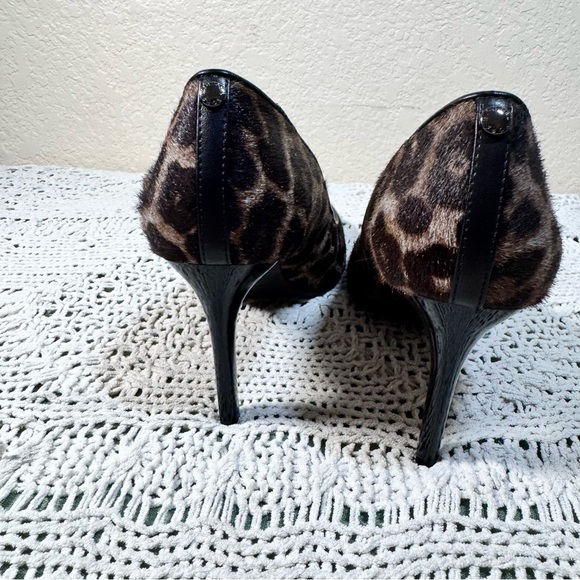 Michael Kors Brown Leopard Print Heels Size 8.5 - Picture 9 of 9